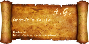 András Gyula névjegykártya
