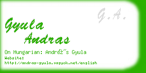 gyula andras business card